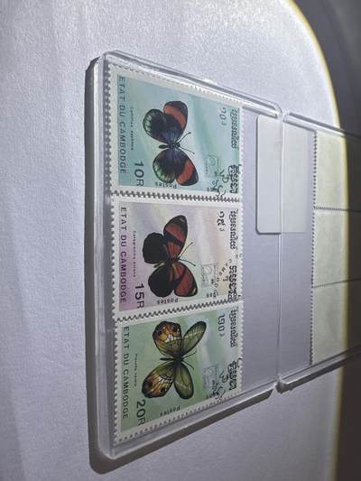 12.26邮票专场 柬埔寨1989年蝴蝶系列6枚