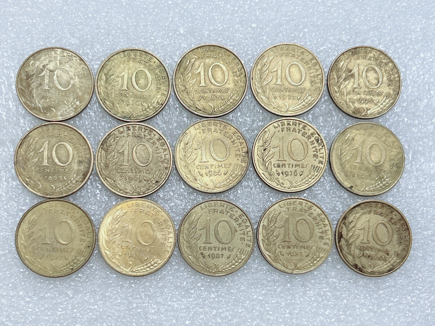 第一海外回流一元起拍收藏 散集专场  第275期 法国10分 15枚