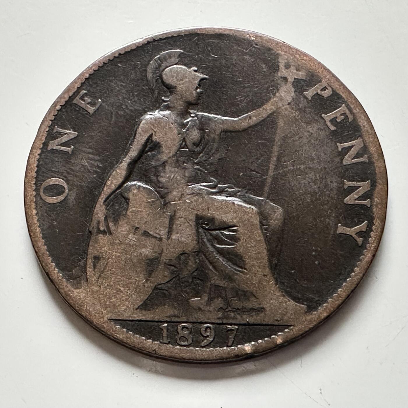 🌹外币初藏🌹🐯2025年第136场  每周二四六晚8️⃣点 接代拍 英国1897年维多利亚一便士 批纱版