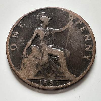 🌹外币初藏🌹🐯2025年第136场  每周二四六晚8️⃣点 接代拍 - 英国1897年维多利亚一便士 批纱版