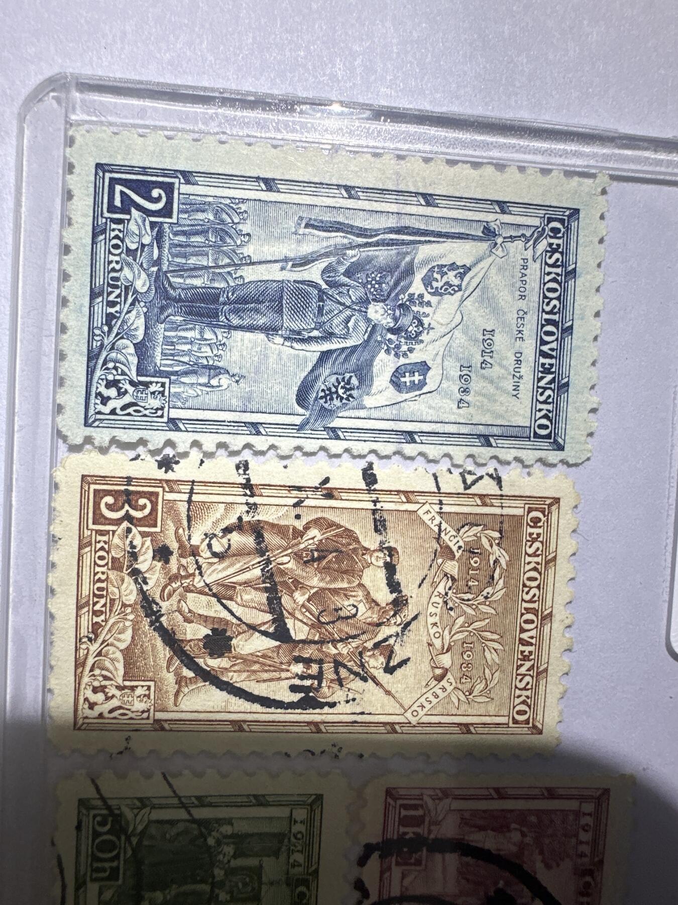 12.6邮票专场 斯洛伐克1934年捷克军团20周年4全