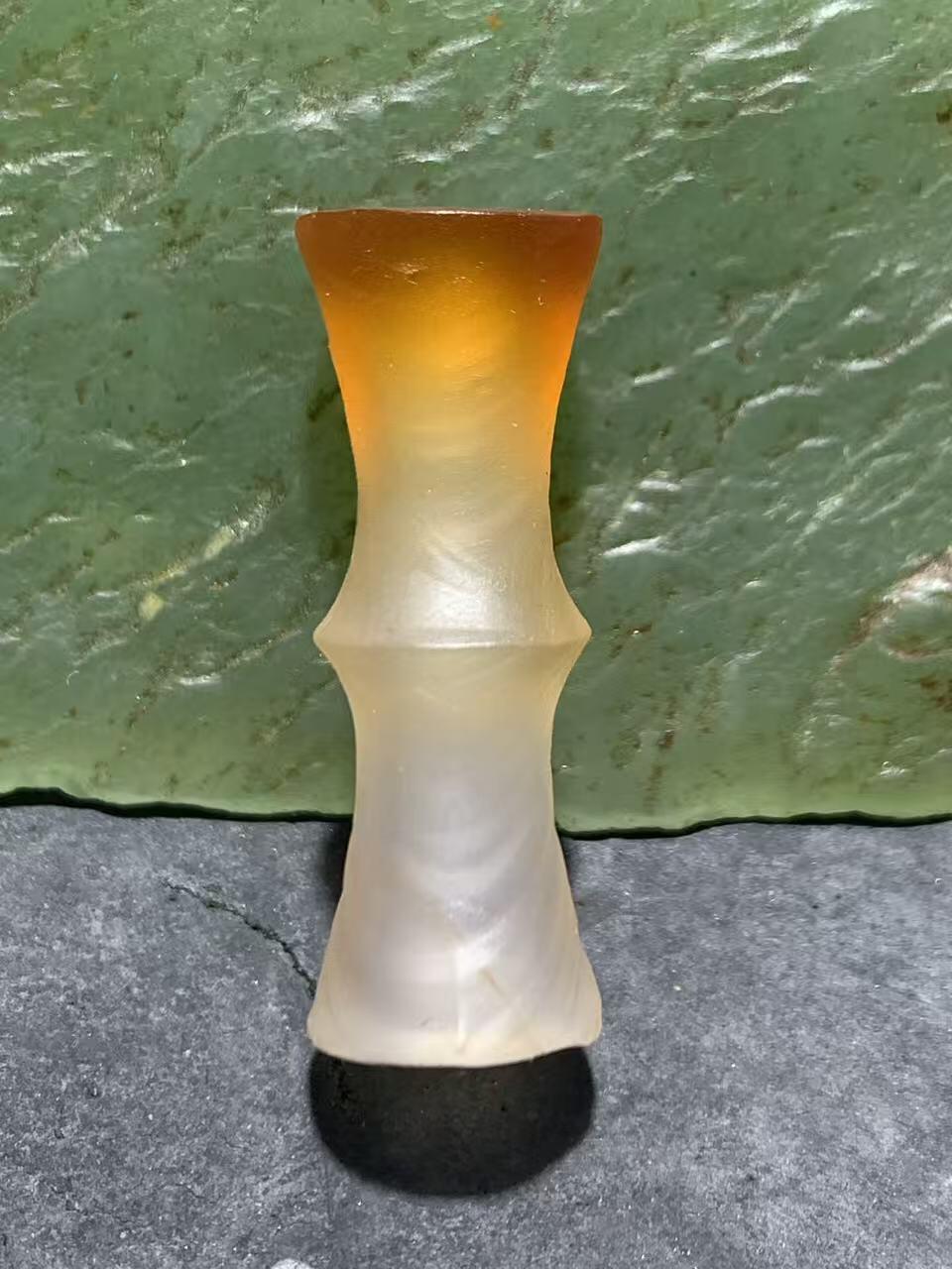 精美亚光风化纹玛瑙竹节珠一颗，