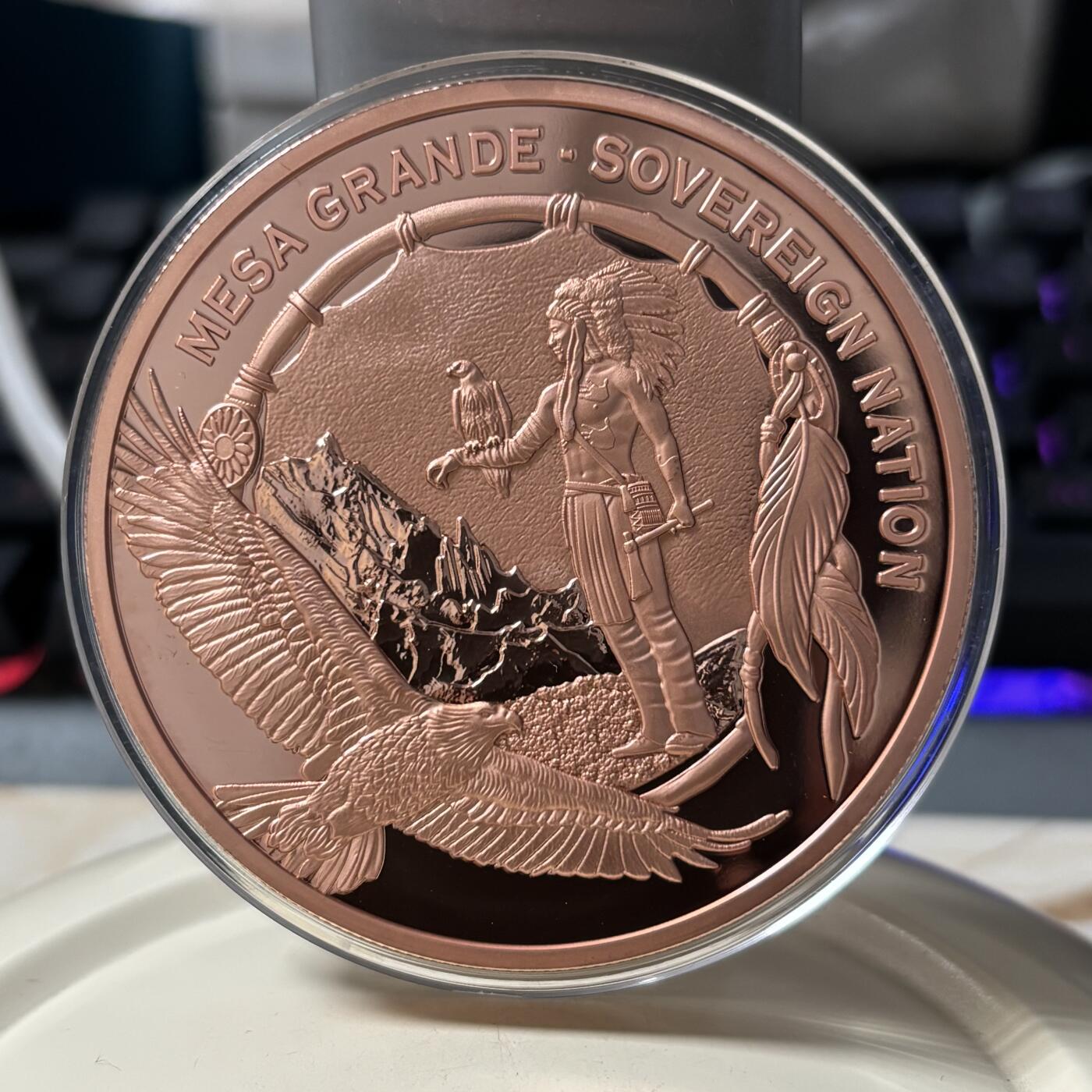 第184期拍卖 美国2024年印第安部落海龟5盎司纪念铜币带证书