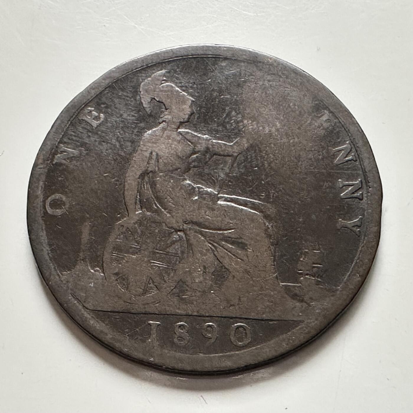 🌹外币初藏🌹🐯2025年第136场  每周二四六晚8️⃣点 接代拍 英国1890年维多利亚一便士