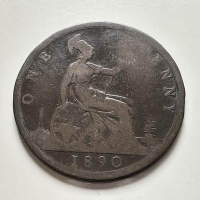 🌹外币初藏🌹🐯2025年第136场  每周二四六晚8️⃣点 接代拍 - 英国1890年维多利亚一便士