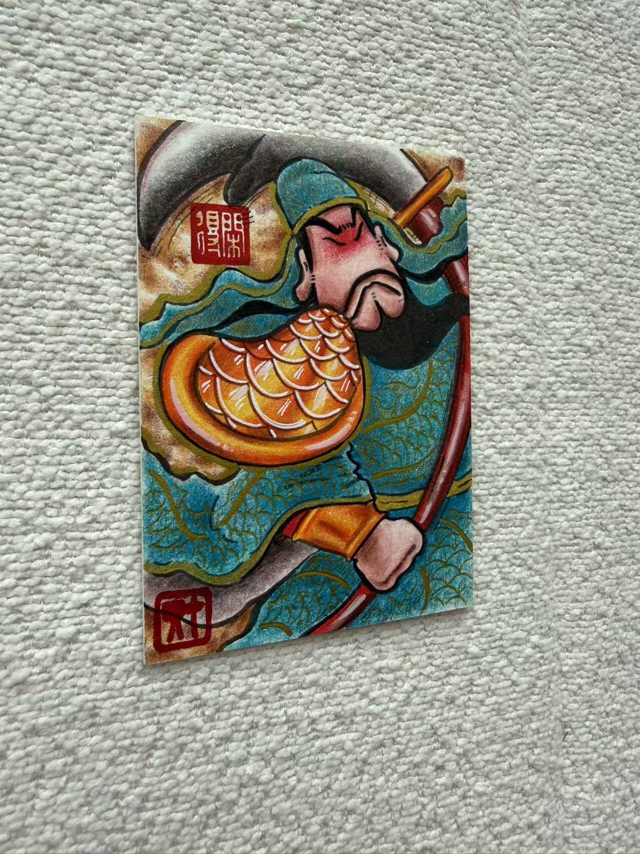 天玑星卡拍第146期《12.4周四截拍》持续收拍收评中 满赠卡需备注 【手绘卡】居子 关羽 手绘卡