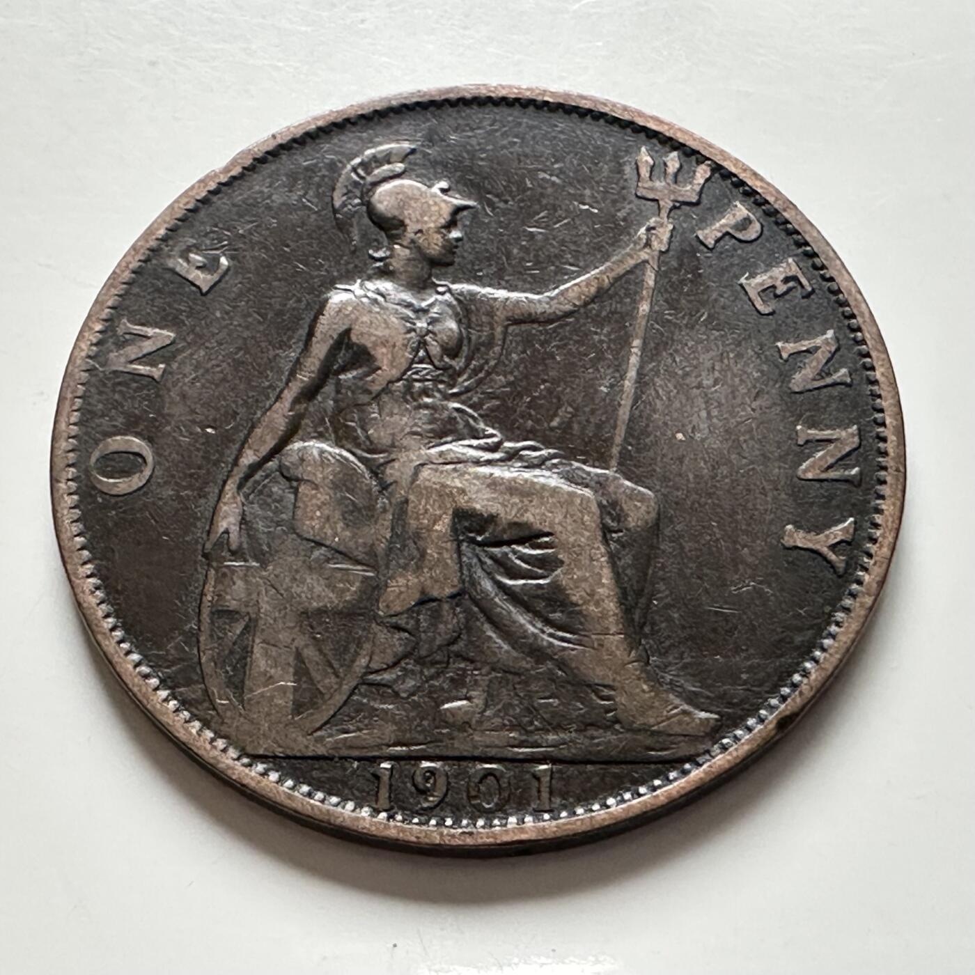 🌹外币初藏🌹🐯2025年第136场  每周二四六晚8️⃣点 接代拍 英国1901年维多利亚一便士 批纱版