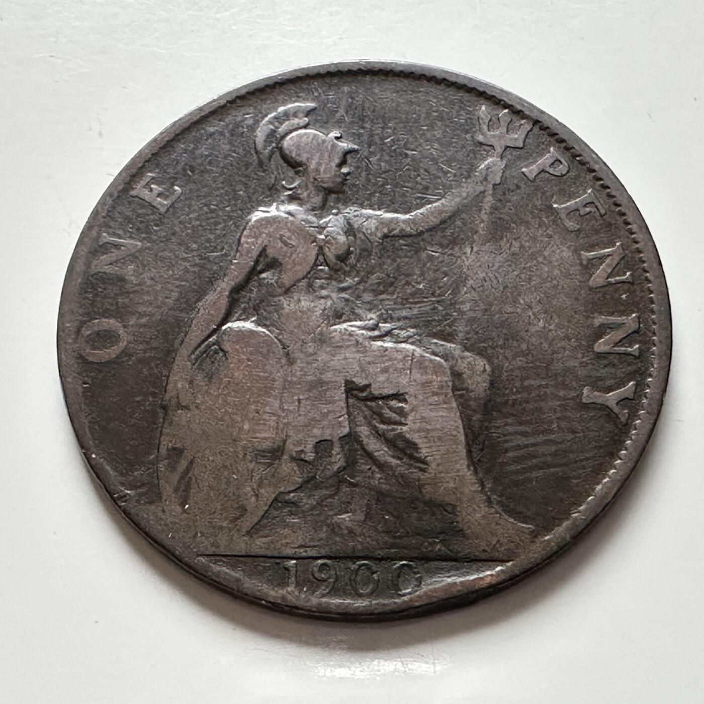 🌹外币初藏🌹🐯2025年第136场  每周二四六晚8️⃣点 接代拍 英国1900年维多利亚一便士 批纱版