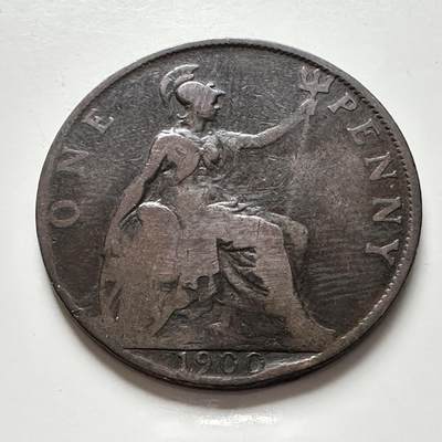 🌹外币初藏🌹🐯2025年第136场  每周二四六晚8️⃣点 接代拍 - 英国1900年维多利亚一便士 批纱版