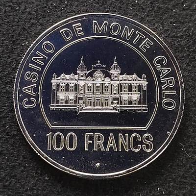 【全场包邮】纯粹捡漏拍483场（免费代拍第20场） - 【代币】摩纳哥蒙特卡洛娱乐场所100法郎银代币