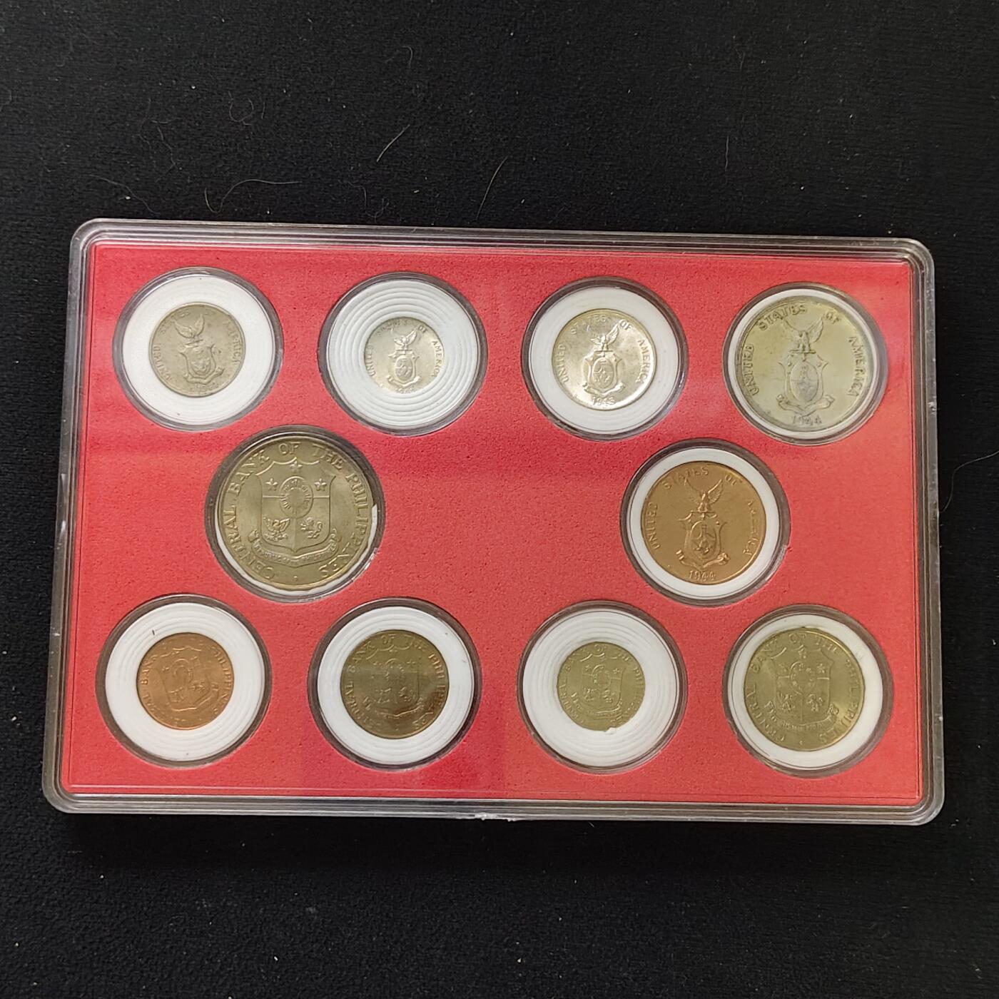 【全场包邮】纯粹捡漏拍482场（免费代拍第19场）-币封+套装+富兰克林（注意佣金） 【盒装套币】菲律宾美属时期5枚套币+独立首版5枚套币10枚一盒-含美属时期3枚银币