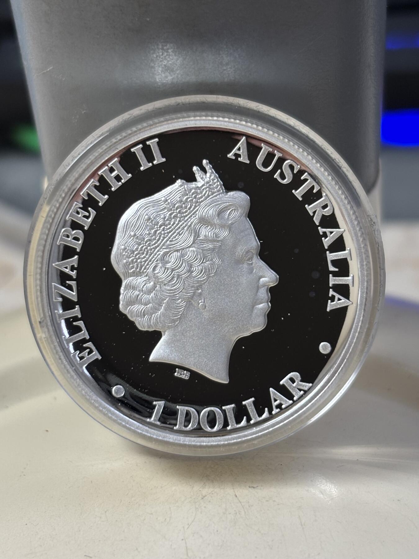 第184期拍卖 澳大利亚2012年考拉系列1盎司高浮雕加厚精制纪念银币，999银，