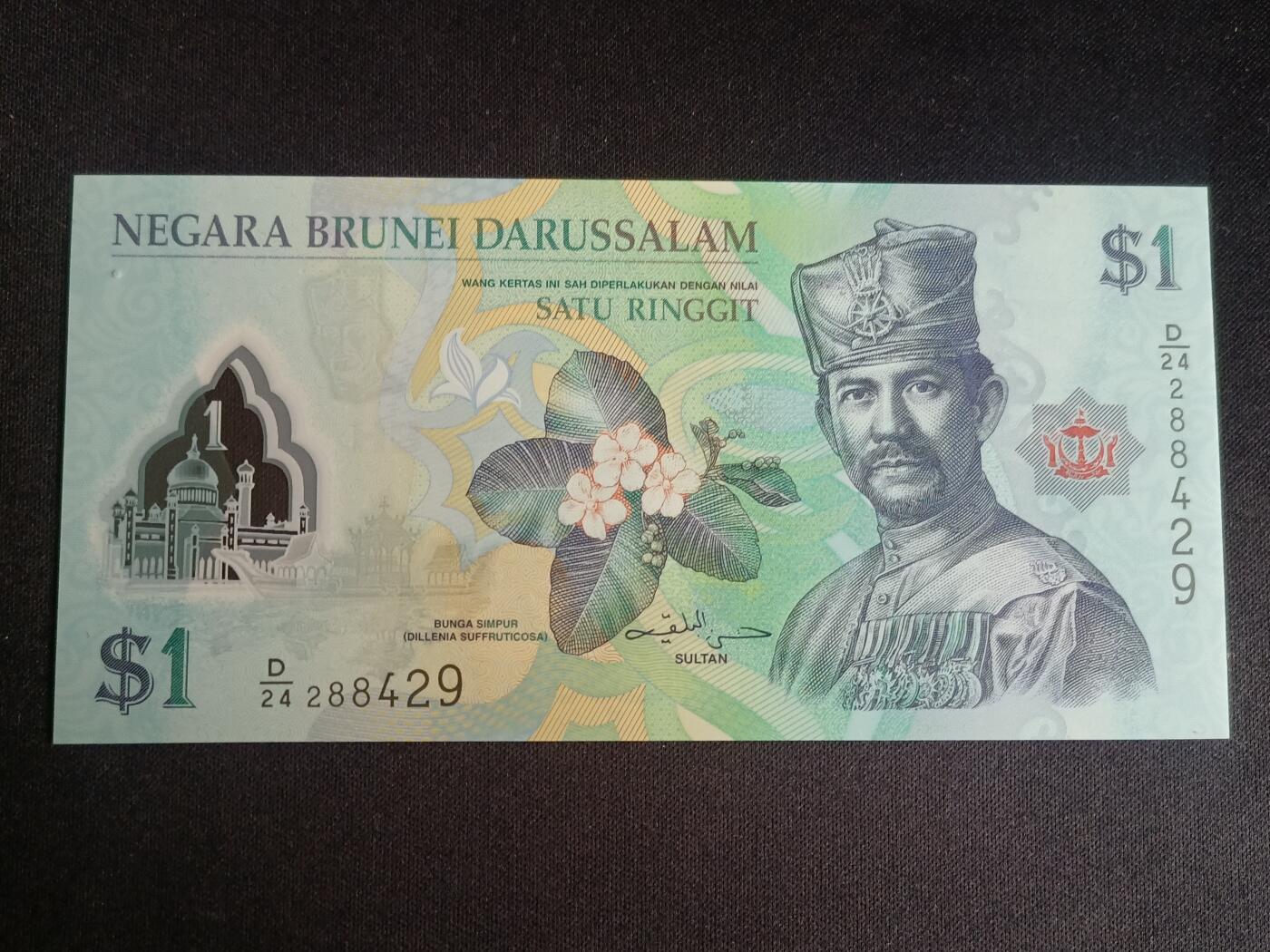 【游宝拍卖】乙巳蛇年91期 第四季首拍场  文莱-1林吉特【2013年 全新UNC】