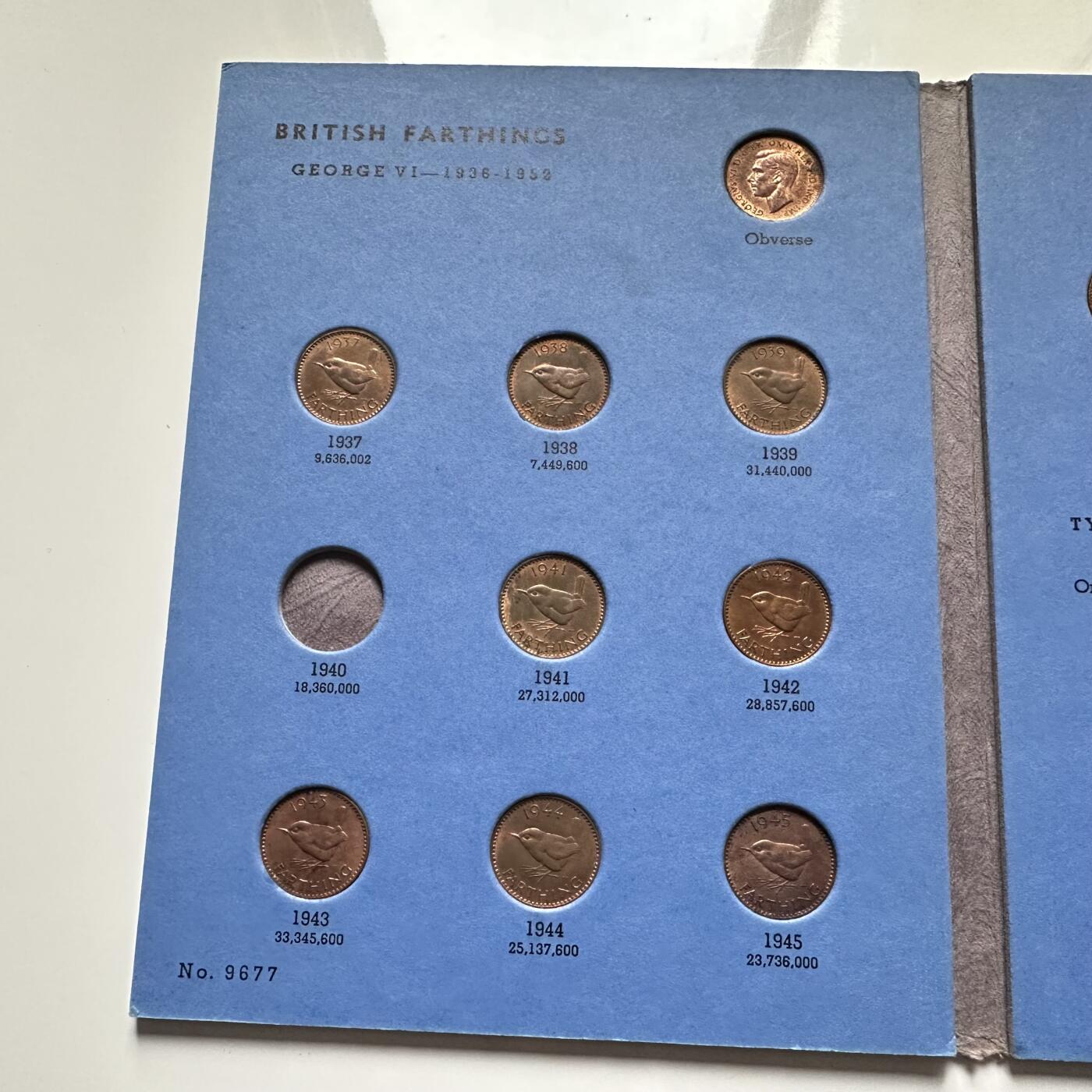 🌹外币初藏🌹🐯2025年第136场  每周二四六晚8️⃣点 接代拍 英国1937-1956年法新定位册共23枚 乔六伊二全年分仅缺40年一枚 全带光品相