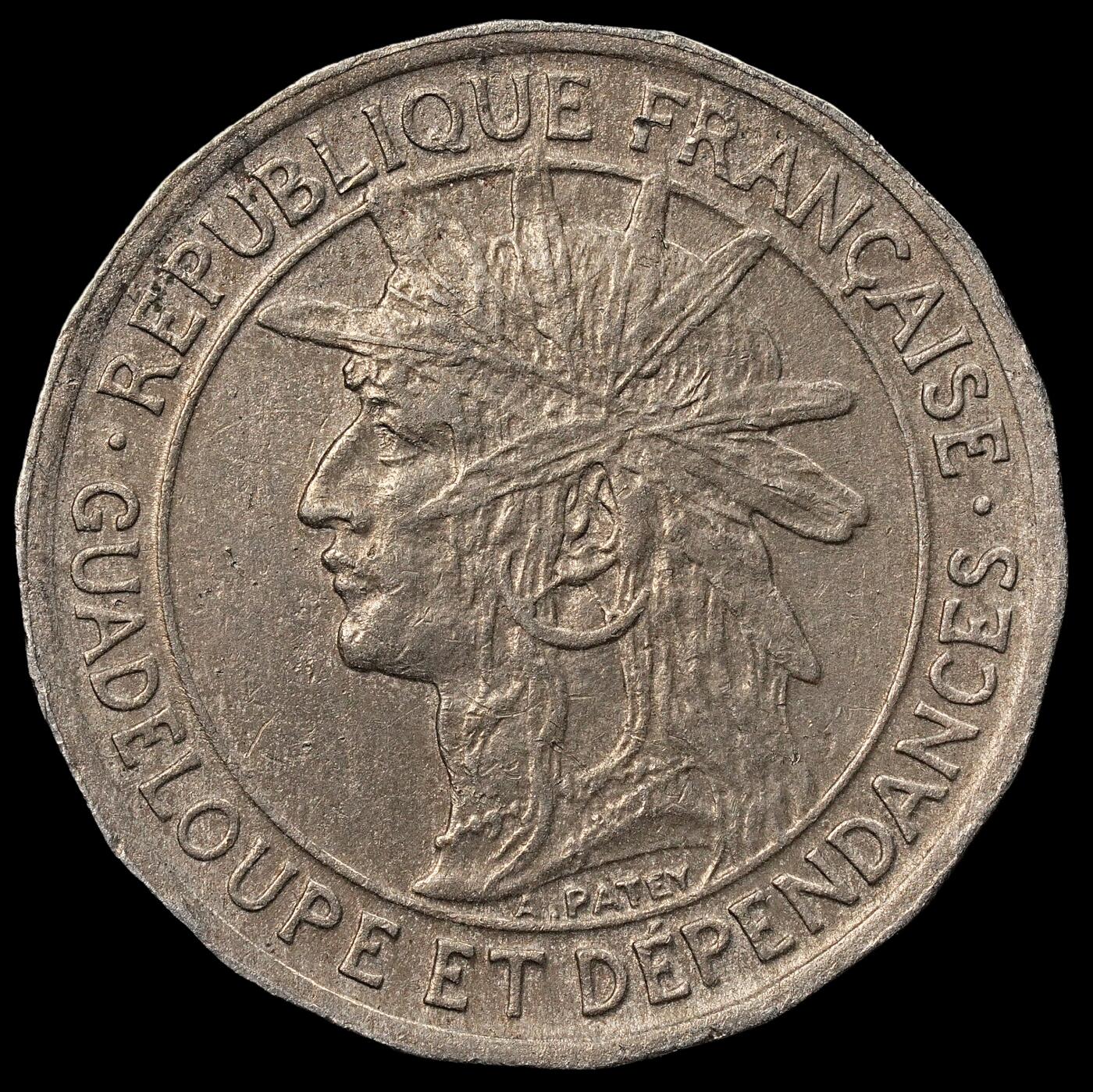 修遠堂世界钱币第九十六期 1921年法属瓜德罗普岛50分