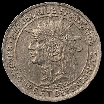 修遠堂世界钱币第九十六期 - 1921年法属瓜德罗普岛50分