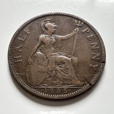 🌹外币初藏🌹🐯2025年第136场  每周二四六晚8️⃣点 接代拍 - 英国1935年1/2便士