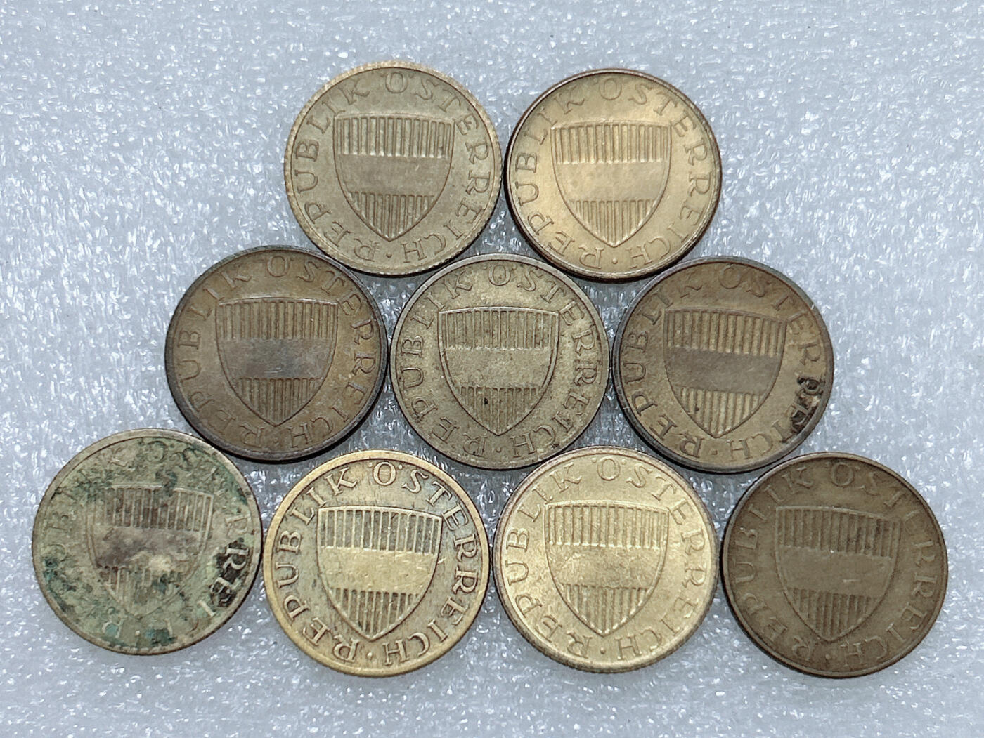 第一海外回流一元起拍收藏 散集专场  第275期 奥地利50格罗申铜币 9枚