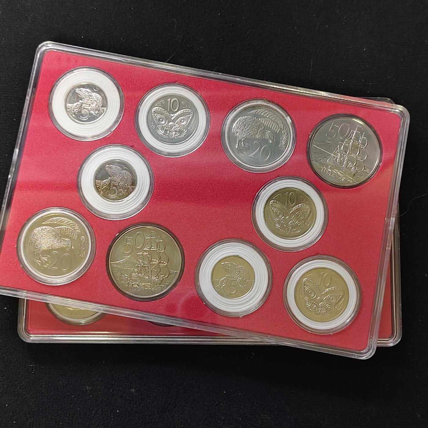 【全场包邮】纯粹捡漏拍482场（免费代拍第19场）-币封+套装+富兰克林（注意佣金） 【盒装套币】新西兰各年份各版本20枚2盒