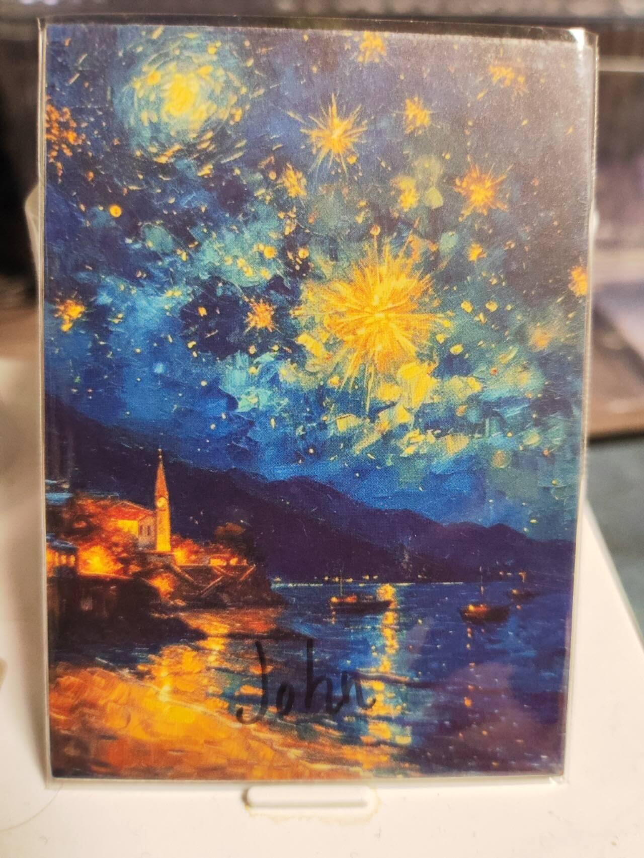 阳大大卡牌拍卖第85期（持续收拍品，周六晚上九点截拍，进群福利早知道） 【手绘卡】知名画师 john 猫咪海豚