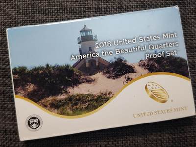 布加迪🐬～世界钱币(上海)🌾第 263 期 /  各国套币和散币 - 美国🇺🇸 2018年 25分 国家公园纪念精致套币～1