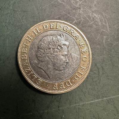 蒂克钱币-第49场 外国硬币散币场 - 英国1998年“科技发展史”主题2英镑双色币