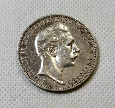 甄臻铺-世界币章拍卖（第42期）送拍享返佣金等优惠多多 - 德国普鲁士1910年3马克银币 细节见图