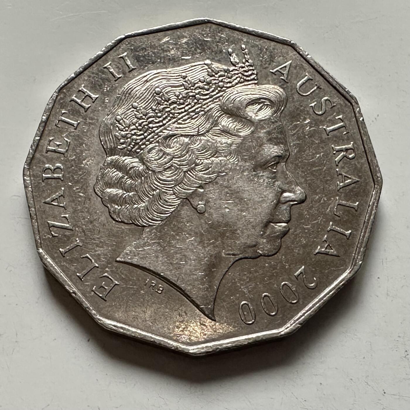 🌹外币初藏🌹🐯2025年第136场  每周二四六晚8️⃣点 接代拍 澳大利亚2000千禧年五十分纪念币 c