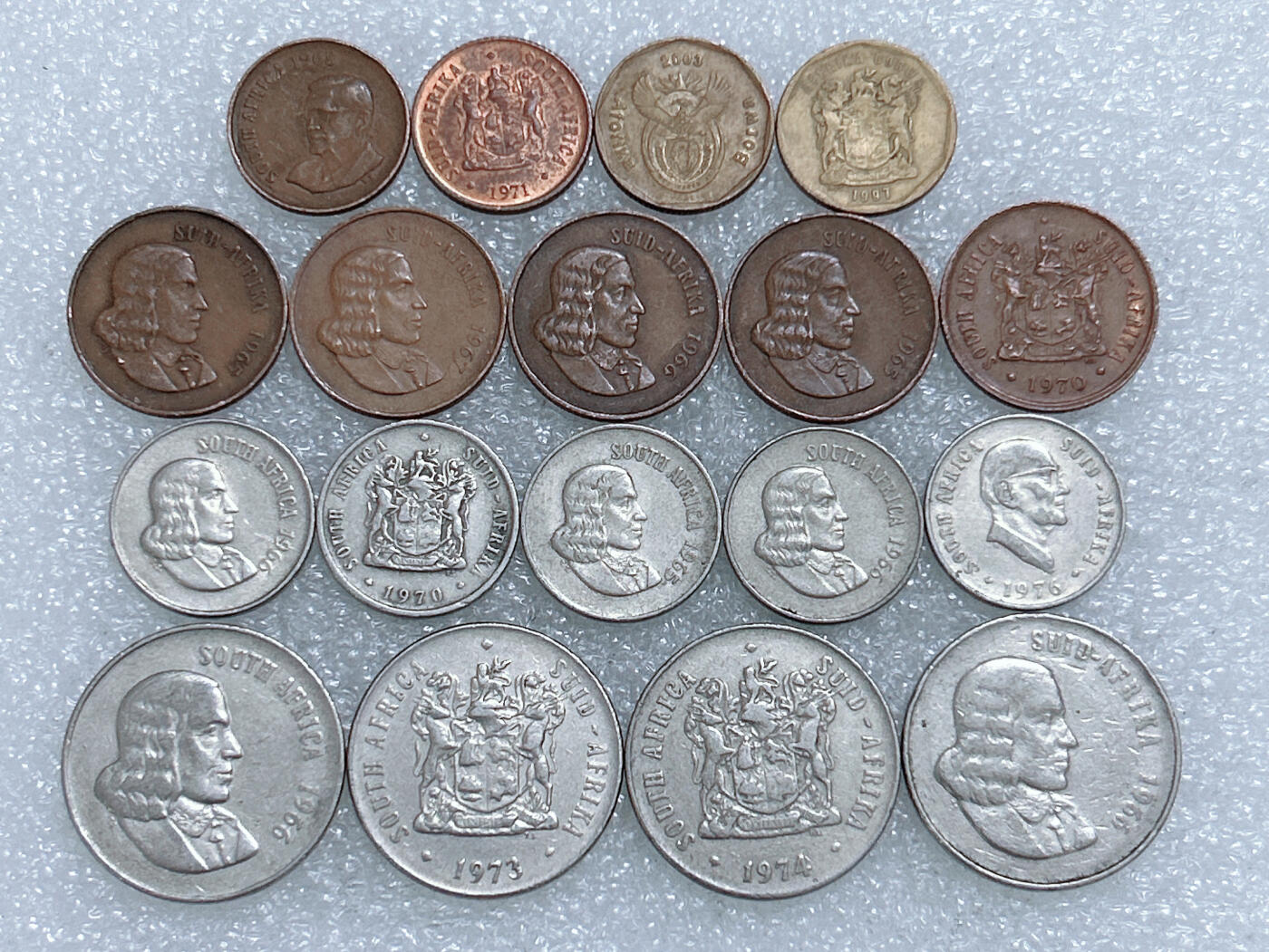 第一海外回流一元起拍收藏 散集专场  第275期 南非硬币🇿🇦18枚