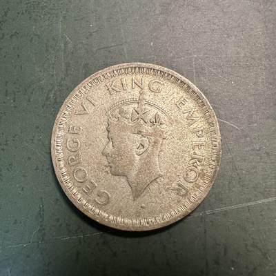 蒂克钱币-第49场 外国硬币散币场 - 英属印度 1943年 乔六半卢比 硬币