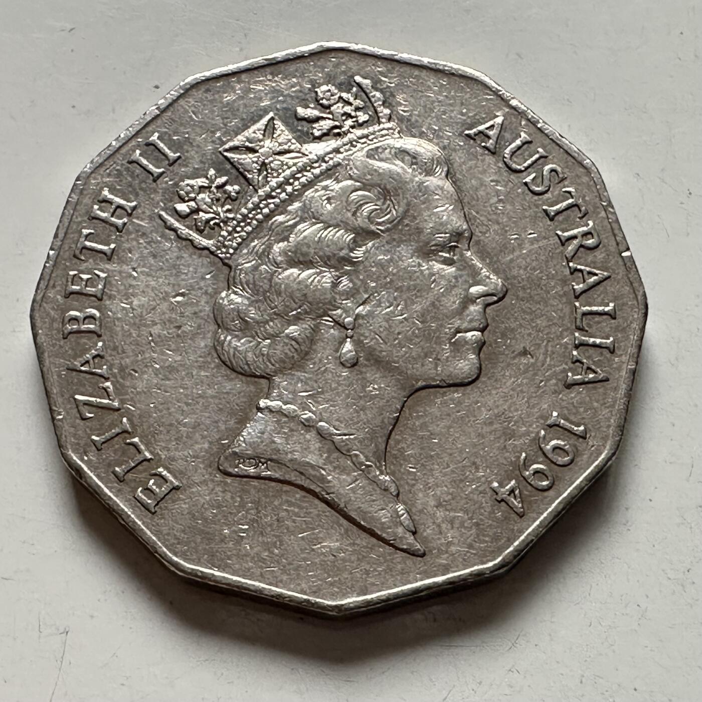 🌹外币初藏🌹🐯2025年第136场  每周二四六晚8️⃣点 接代拍 澳大利亚1994年国际家庭年50便士纪念币 b