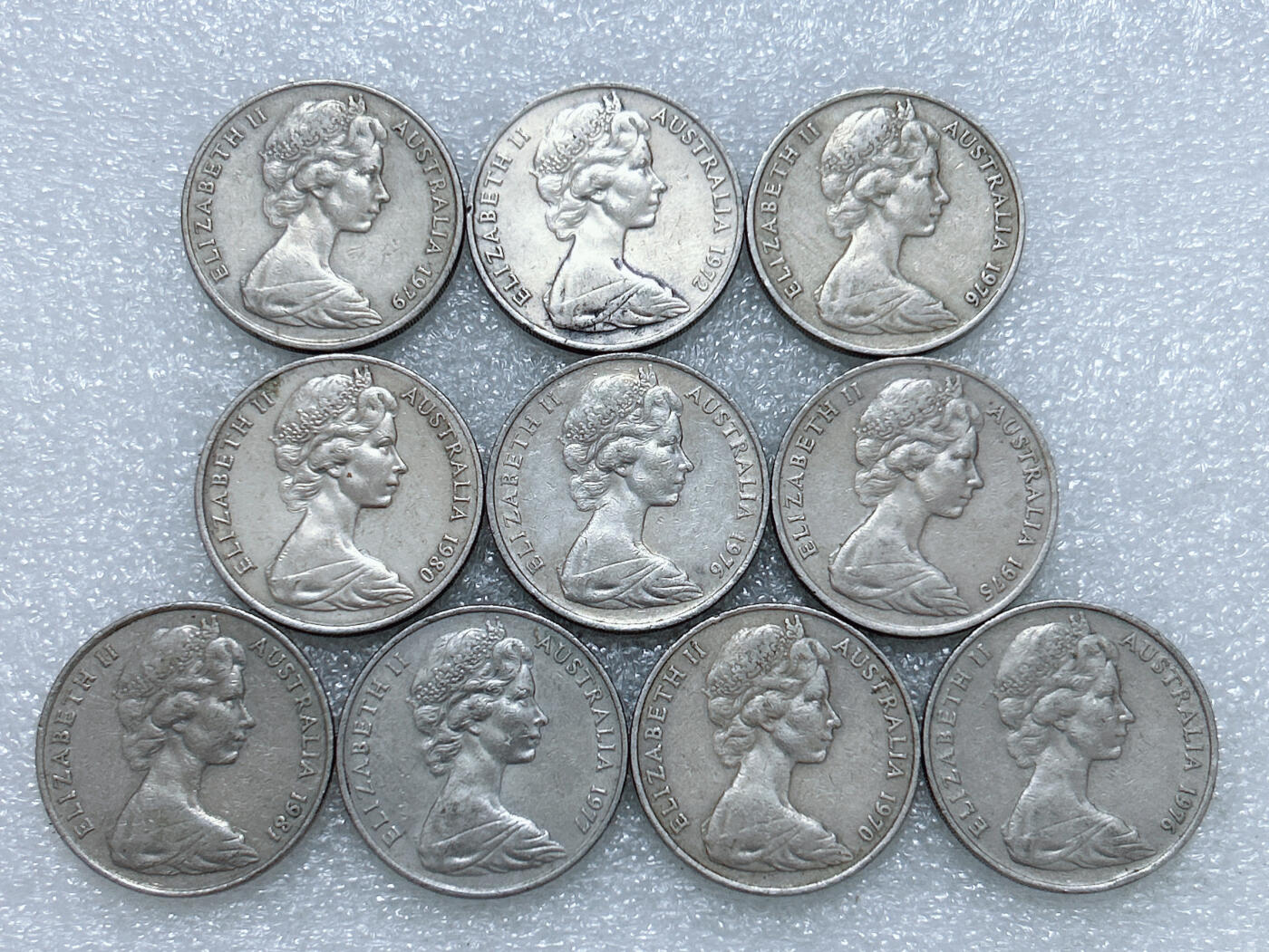 第一海外回流一元起拍收藏 散集专场  第275期 澳大利亚20分硬币 10枚