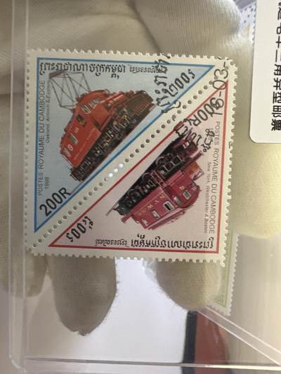 12.6邮票专场 - 柬埔寨1998年古典轨道电车三角异形邮票6全
