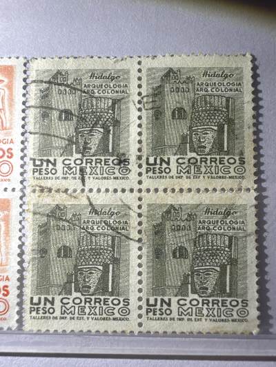 12.26邮票专场 墨西哥信销四连方*2