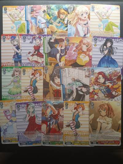 荟藏Assembly特殊场甲号——卡牌处理 - WS黑白之翼 BanGDream系列 日版第一系列平卡批量20张批量2 全新