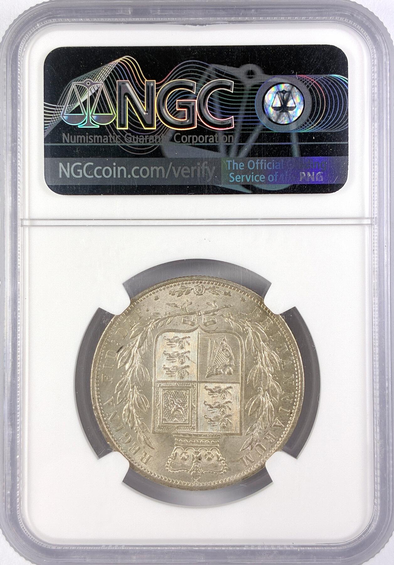 【雨安】【直播拍卖】【世界币章119期-评级币】2025-12-06 周六 19:30 保真 [评级欧洲] Great Britain 英国 1/2克朗 1881年 维多利亚  NGC-MS63