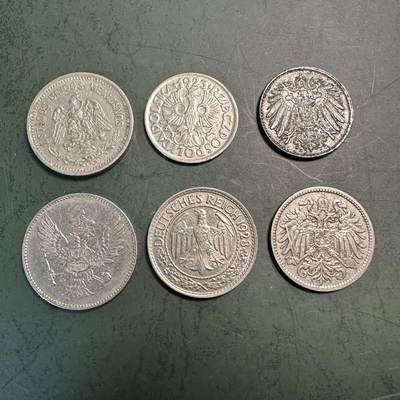 蒂克钱币-第49场 外国硬币散币场 - 鹰 图案硬币 6枚