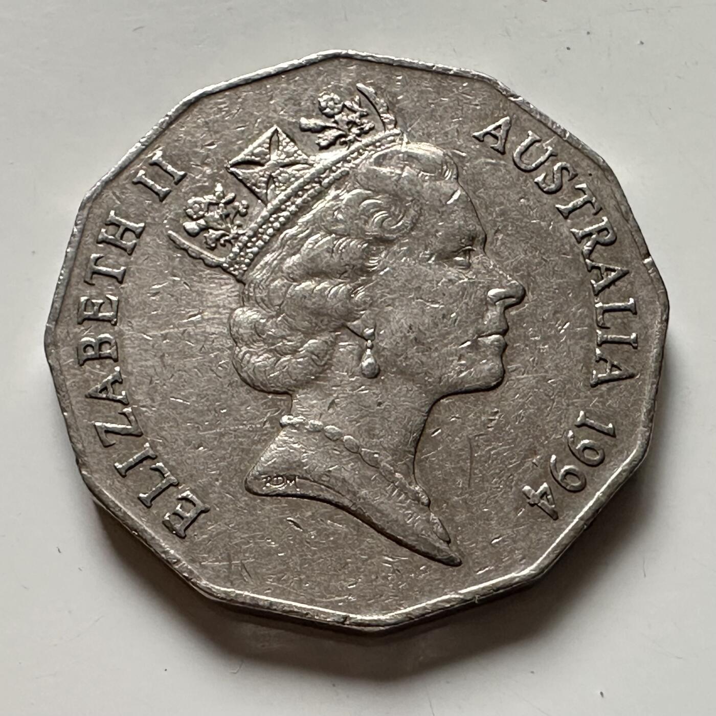 🌹外币初藏🌹🐯2025年第136场  每周二四六晚8️⃣点 接代拍 澳大利亚1994年国际家庭年50便士纪念币 d