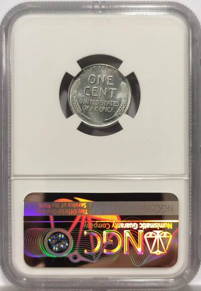 博洋堂世界钱币拍卖第150期（全场包邮） NGC MS64 美国1943年1美分铁币，二战特殊时期的铁币，独年份，稀少D版