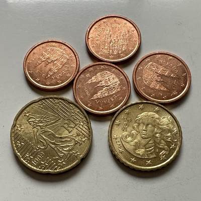 🌹外币初藏🌹🐯2025年第136场  每周二四六晚8️⃣点 接代拍 - 欧分一组6枚