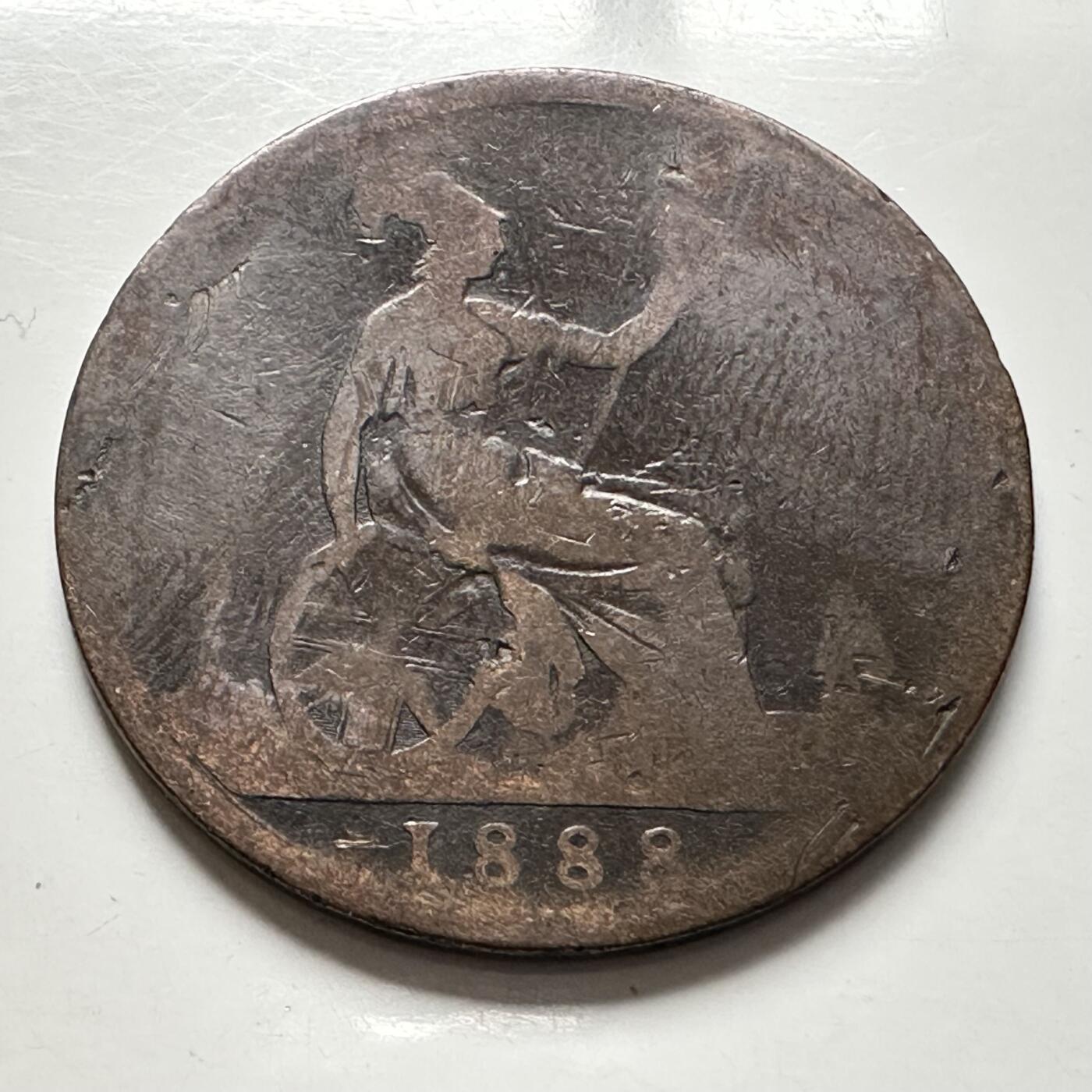 🌹外币初藏🌹🐯2025年第136场  每周二四六晚8️⃣点 接代拍 英国1888年维多利亚一便士