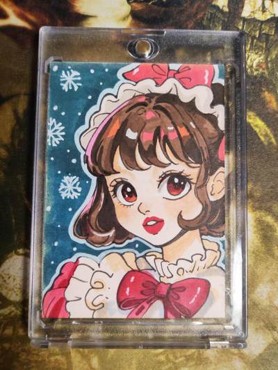 阳大大卡牌拍卖第85期（持续收拍品，周六晚上九点截拍，进群福利早知道） - 【手绘卡】国潮来袭 手绘卡系列 圆圆