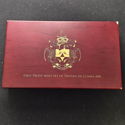 【全场包邮】纯粹捡漏拍483场（免费代拍第20场） - 【罕见】英属特里斯坦和达库尼亚木盒装官方精制套币-量1000