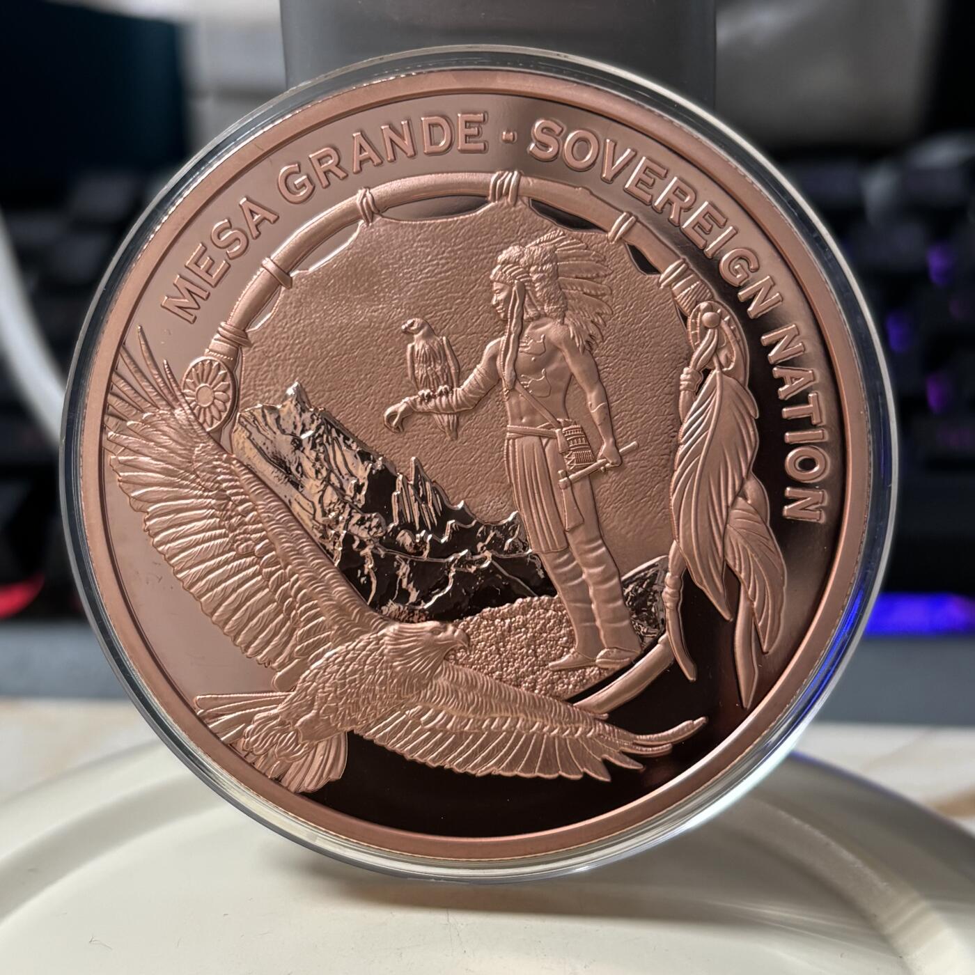 第184期拍卖 美国2024年印第安部落海龟5盎司纪念铜币带证书