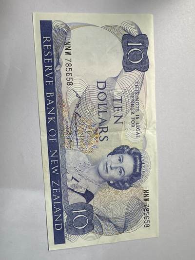 12.5纸币专场 - 1981年新西兰10元 花鸟版