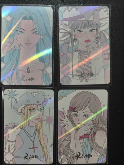 天玑星卡拍第146期《12.4周四截拍》持续收拍收评中 满赠卡需备注 - 【亲签卡】Rina 少女 小卡 四张