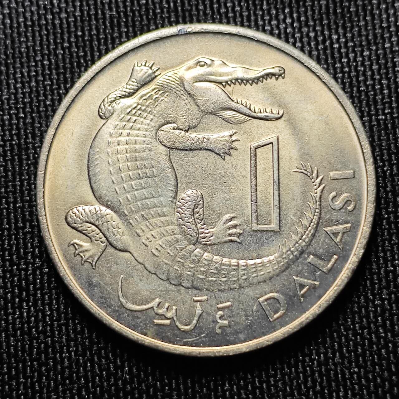 KK钱币收藏小铺 （套币 好品/批量散币 银币）专场  2月预留时间 周末发货   1971冈比亚1达拉西 独年! 少见好品！