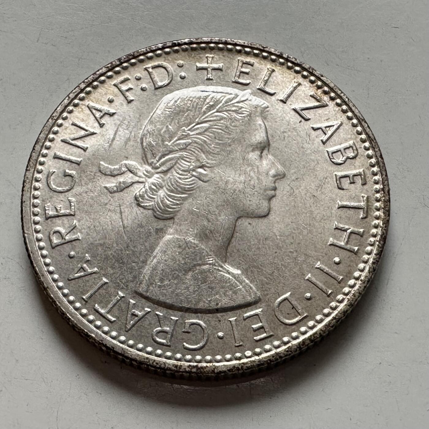 🌹外币初藏🌹🐯2025年第136场  每周二四六晚8️⃣点 接代拍 澳大利亚1962年一弗洛林银币 11.3克半银 原光好品