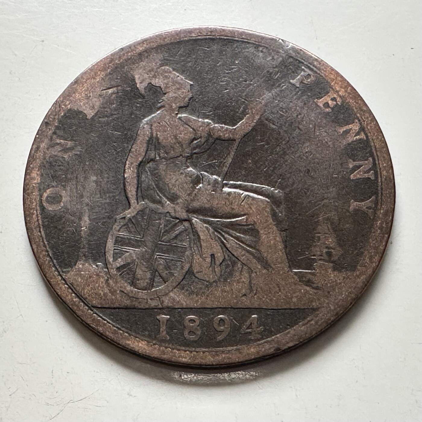 🌹外币初藏🌹🐯2025年第136场  每周二四六晚8️⃣点 接代拍 英国1894年维多利亚一便士