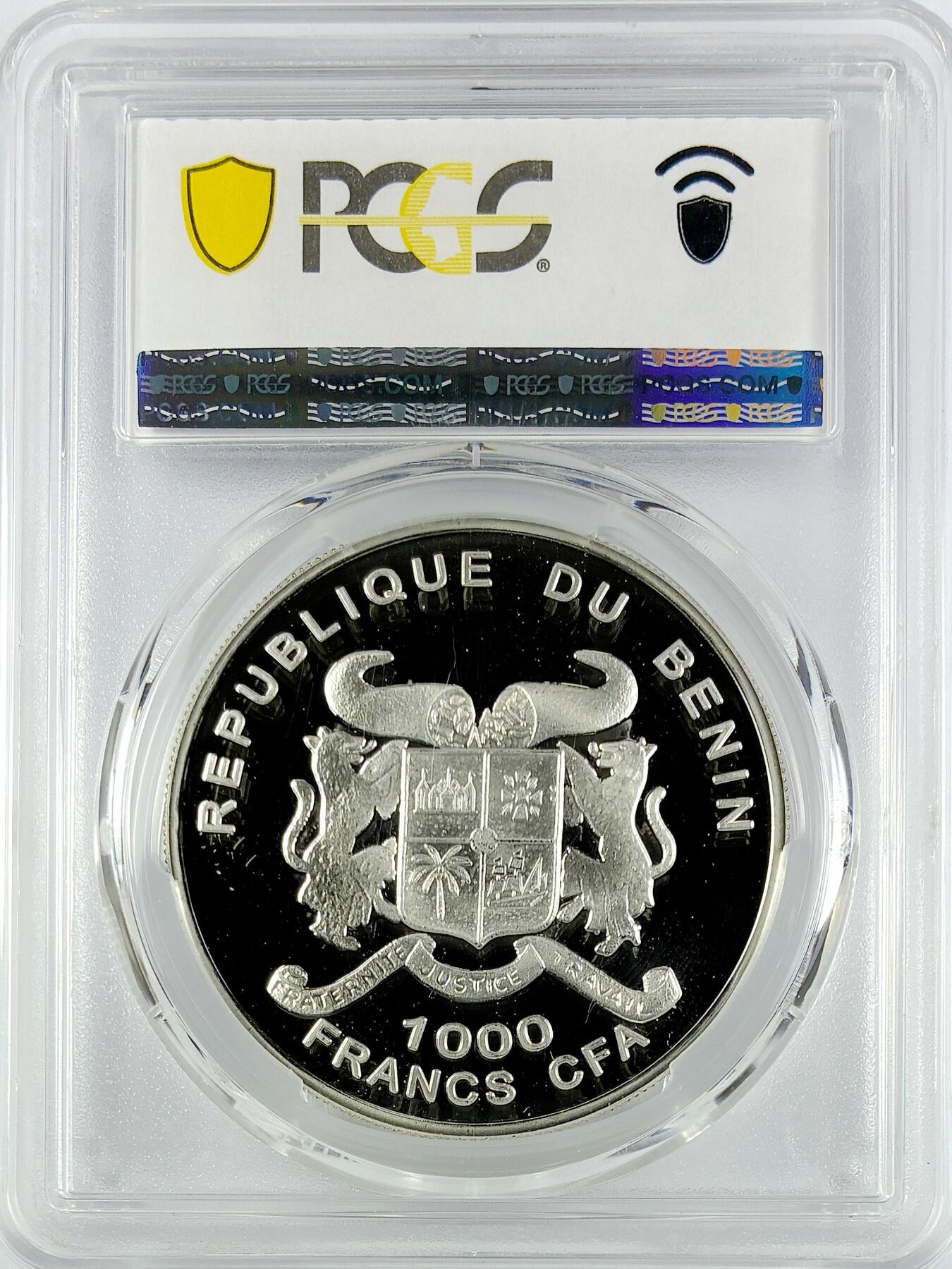 【雨安】【直播拍卖】【世界币章119期-评级币】2025-12-06 周六 19:30 保真 [评级现代] Benin 贝宁 1000法郎 2003年 英国海军中将弗朗西斯·德雷克 PCGS-PR69DCAM